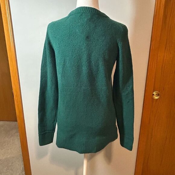 J. Crew Factory green crewneck wool blend sweater size XS NEW‎ - Picture 3 of 7